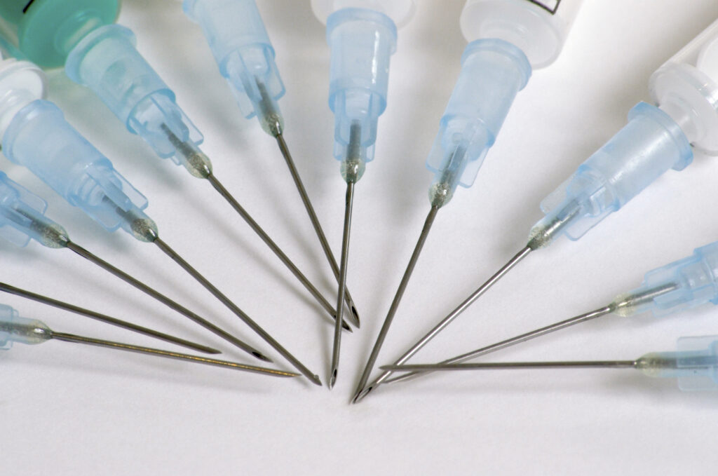 syringes used to administer medicines and vaccines